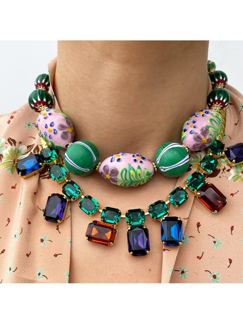 Rosalba Green Short Necklace Accessories Rosalba Green Short Necklace Accessories