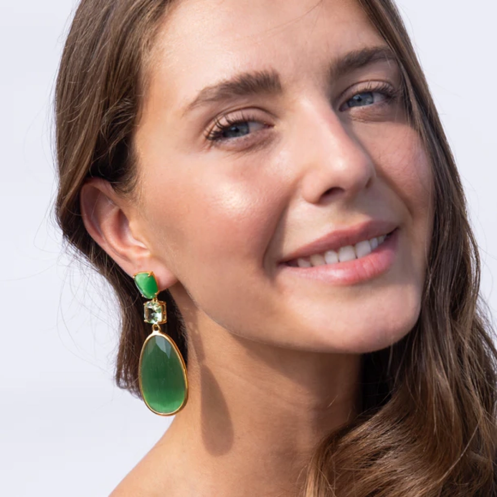 Brigitte Green Earrings ACCESSORIES