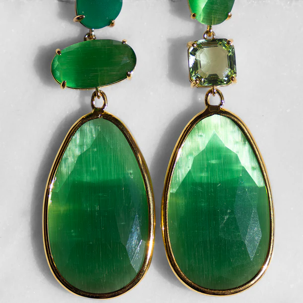 Brigitte Green Earrings ACCESSORIES Brigitte Green Earrings ACCESSORIES