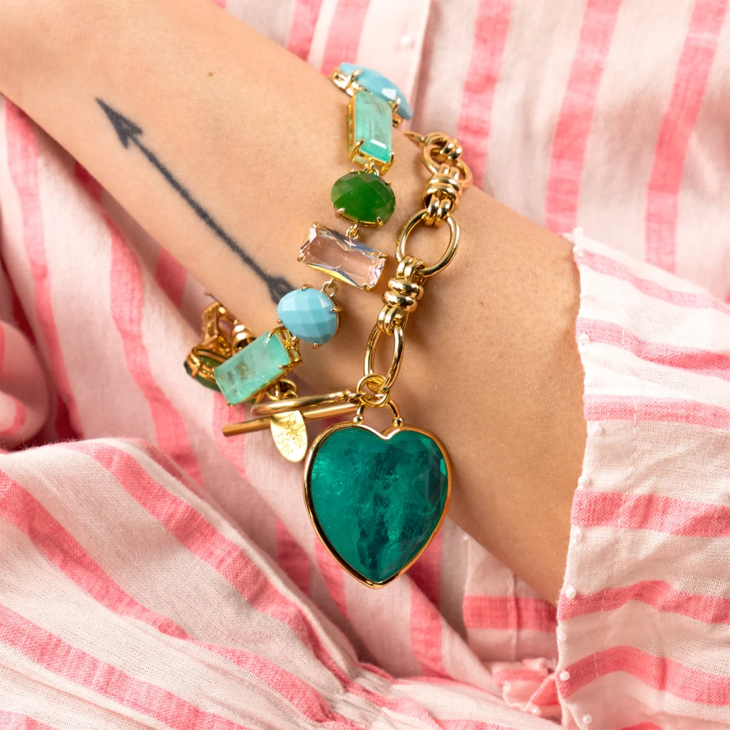 Lucy Bracelet with Green Heart ACCESSORIES Lucy Bracelet with Green Heart ACCESSORIES